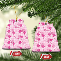 Anthurium Pikake Ti Leaf Palaka Ceramic Ornament Pink Version LT01 Bell Flake Pink - Polynesian Pride
