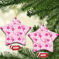 Anthurium Pikake Ti Leaf Palaka Ceramic Ornament Pink Version LT01 Star Pink - Polynesian Pride
