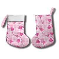 Anthurium Pikake Ti Leaf Palaka Christmas Stocking Pink Version LT01 - Polynesian Pride