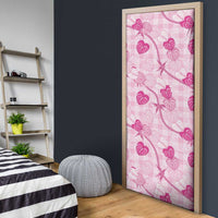 Anthurium Pikake Ti Leaf Palaka Door Cover Pink Version LT01 - Polynesian Pride