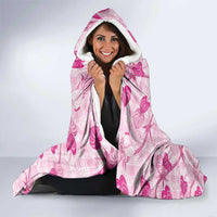 Anthurium Pikake Ti Leaf Palaka Hooded Blanket Pink Version LT01 - Polynesian Pride
