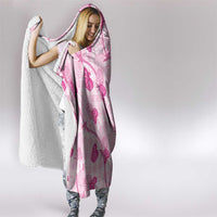 Anthurium Pikake Ti Leaf Palaka Hooded Blanket Pink Version LT01 - Polynesian Pride