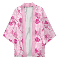 Anthurium Pikake Ti Leaf Palaka Kimono Pink Version LT01 Unisex Pink - Polynesian Pride