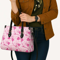 Anthurium Pikake Ti Leaf Palaka Leather Bag Pink Version LT01 - Polynesian Pride