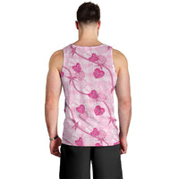 Anthurium Pikake Ti Leaf Palaka Men Tank Top Pink Version LT01 - Polynesian Pride