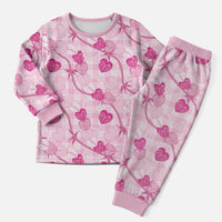 Anthurium Pikake Ti Leaf Palaka Christmas Pajama Set Pink Version LT01 Men Pink - Polynesian Pride