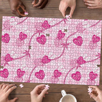 Anthurium Pikake Ti Leaf Palaka Puzzle Pink Version LT01 - Polynesian Pride