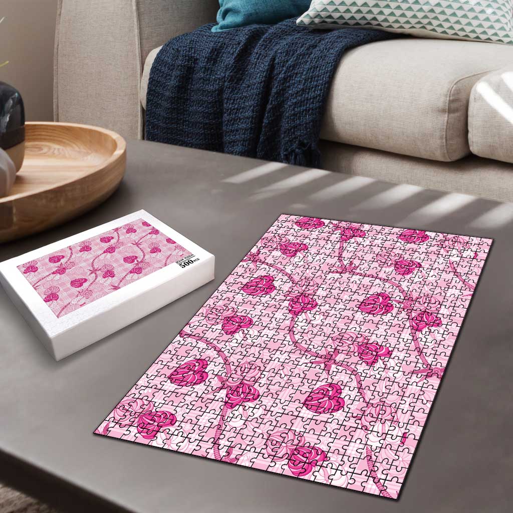 Anthurium Pikake Ti Leaf Palaka Puzzle Pink Version LT01 - Polynesian Pride