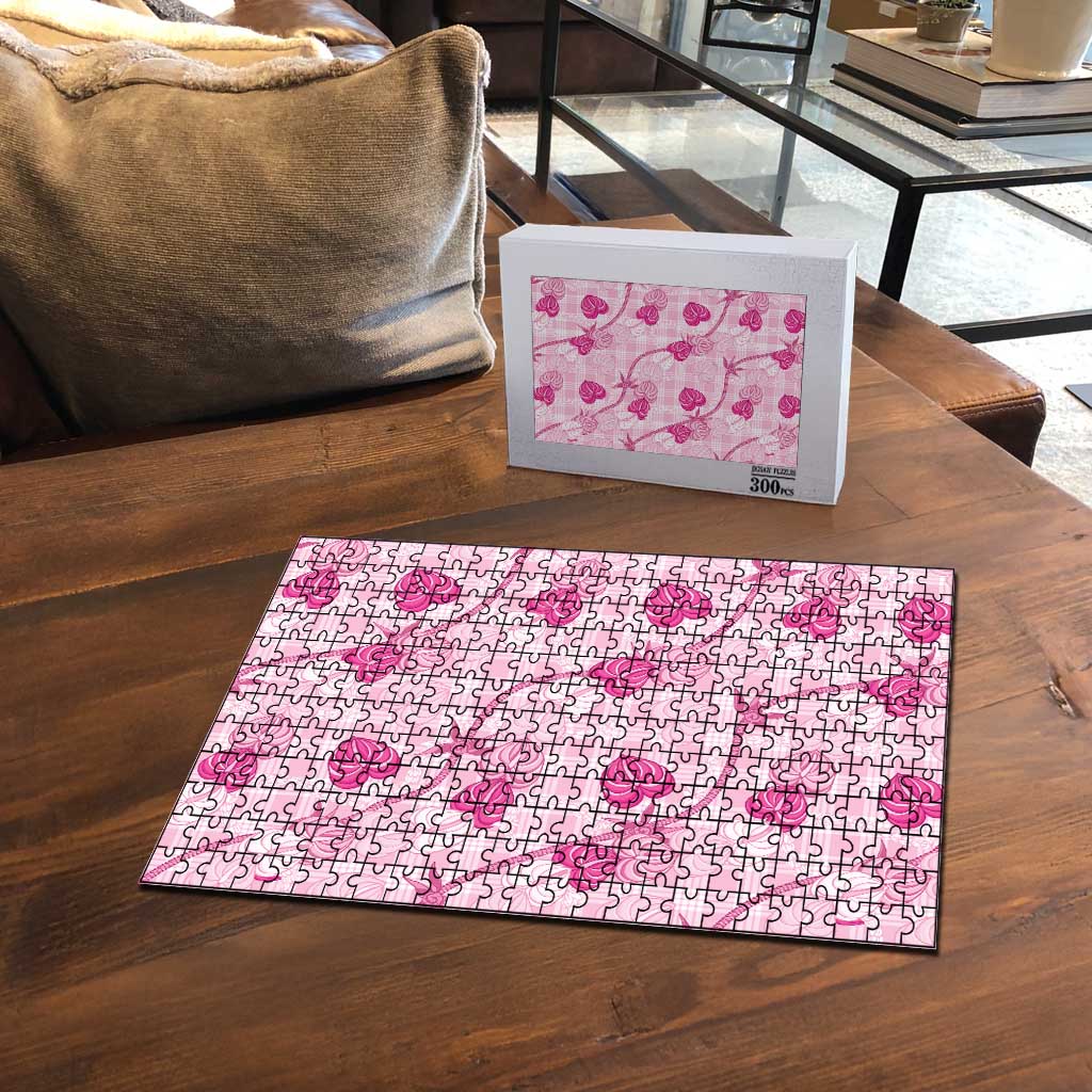 Anthurium Pikake Ti Leaf Palaka Puzzle Pink Version LT01 - Polynesian Pride