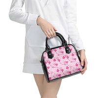 Anthurium Pikake Ti Leaf Palaka Shoulder Handbag Pink Version LT01 - Polynesian Pride