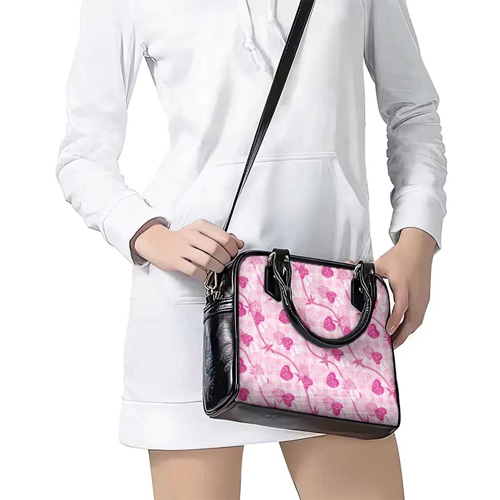 Anthurium Pikake Ti Leaf Palaka Shoulder Handbag Pink Version LT01 - Polynesian Pride