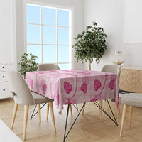 Anthurium Pikake Ti Leaf Palaka Tablecloth Pink Version LT01 - Polynesian Pride