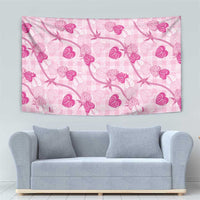 Anthurium Pikake Ti Leaf Palaka Tapestry Pink Version LT01 - Polynesian Pride