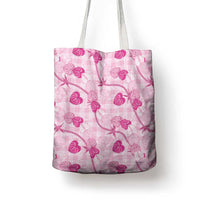Anthurium Pikake Ti Leaf Palaka Tote Bag Pink Version LT01 - Polynesian Pride