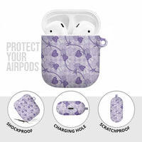 Anthurium Pikake Ti Leaf Palaka AirPods Case Purple Version LT01 - Polynesian Pride
