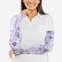 Anthurium Pikake Ti Leaf Palaka Arm Sleeves Purple Version LT01 - Polynesian Pride