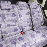 Anthurium Pikake Ti Leaf Palaka Back Car Seat Cover Purple Version LT01 - Polynesian Pride