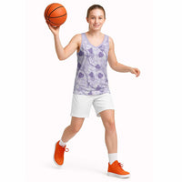 Anthurium Pikake Ti Leaf Palaka Basketball Jersey Purple Version LT01 - Polynesian Pride