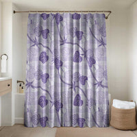 Anthurium Pikake Ti Leaf Palaka Bathroom Set Purple Version LT01 Shower Curtain Only Purple - Polynesian Pride