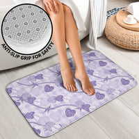 Anthurium Pikake Ti Leaf Palaka Bathroom Set Purple Version LT01 - Polynesian Pride
