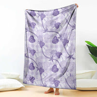 Anthurium Pikake Ti Leaf Palaka Blanket Purple Version LT01 - Polynesian Pride
