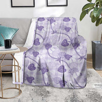 Anthurium Pikake Ti Leaf Palaka Blanket Purple Version LT01 - Polynesian Pride