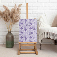 Anthurium Pikake Ti Leaf Palaka Canvas Wall Art Purple Version LT01 - Polynesian Pride