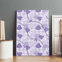 Anthurium Pikake Ti Leaf Palaka Canvas Wall Art Purple Version LT01 - Polynesian Pride