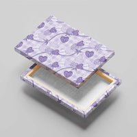 Anthurium Pikake Ti Leaf Palaka Canvas Wall Art Purple Version LT01 - Polynesian Pride