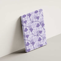 Anthurium Pikake Ti Leaf Palaka Canvas Wall Art Purple Version LT01 - Polynesian Pride