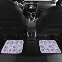 Anthurium Pikake Ti Leaf Palaka Car Mats Purple Version LT01 Set 2pcs - Back Purple - Polynesian Pride