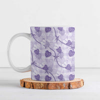 Anthurium Pikake Ti Leaf Palaka Ceramic Mug Purple Version LT01 Purple - Polynesian Pride
