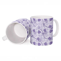 Anthurium Pikake Ti Leaf Palaka Ceramic Mug Purple Version LT01 - Polynesian Pride