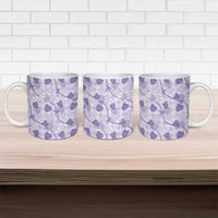 Anthurium Pikake Ti Leaf Palaka Ceramic Mug Purple Version LT01 - Polynesian Pride
