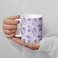 Anthurium Pikake Ti Leaf Palaka Ceramic Mug Purple Version LT01 - Polynesian Pride