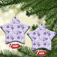Anthurium Pikake Ti Leaf Palaka Ceramic Ornament Purple Version LT01 Star Purple - Polynesian Pride
