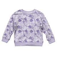 Anthurium Pikake Ti Leaf Palaka Kid Ugly Christmas Sweater Purple Version LT01 Kid Purple - Polynesian Pride
