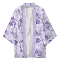 Anthurium Pikake Ti Leaf Palaka Kimono Purple Version LT01 Unisex Purple - Polynesian Pride