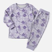 Anthurium Pikake Ti Leaf Palaka Christmas Pajama Set Purple Version LT01 Men Purple - Polynesian Pride
