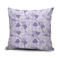 Anthurium Pikake Ti Leaf Palaka Pillow Cover Purple Version LT01 Purple - Polynesian Pride