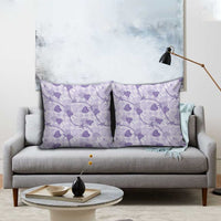 Anthurium Pikake Ti Leaf Palaka Pillow Cover Purple Version LT01 - Polynesian Pride