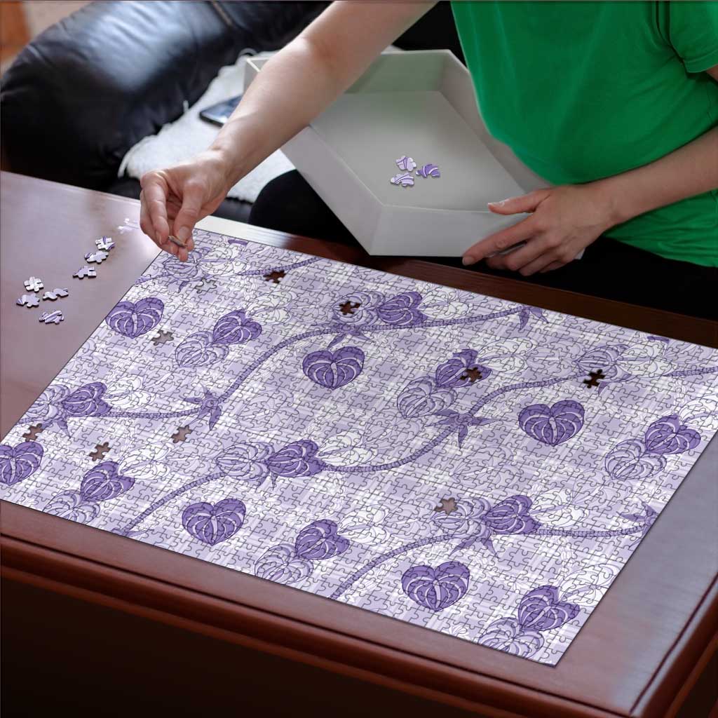 Anthurium Pikake Ti Leaf Palaka Puzzle Purple Version LT01 - Polynesian Pride