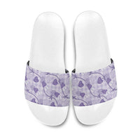 Anthurium Pikake Ti Leaf Palaka Slide Sandals Purple Version LT01 Purple - Polynesian Pride
