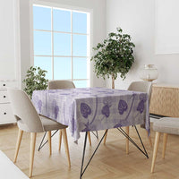 Anthurium Pikake Ti Leaf Palaka Tablecloth Purple Version LT01 - Polynesian Pride