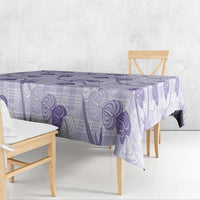 Anthurium Pikake Ti Leaf Palaka Tablecloth Purple Version LT01 - Polynesian Pride