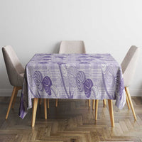 Anthurium Pikake Ti Leaf Palaka Tablecloth Purple Version LT01 - Polynesian Pride