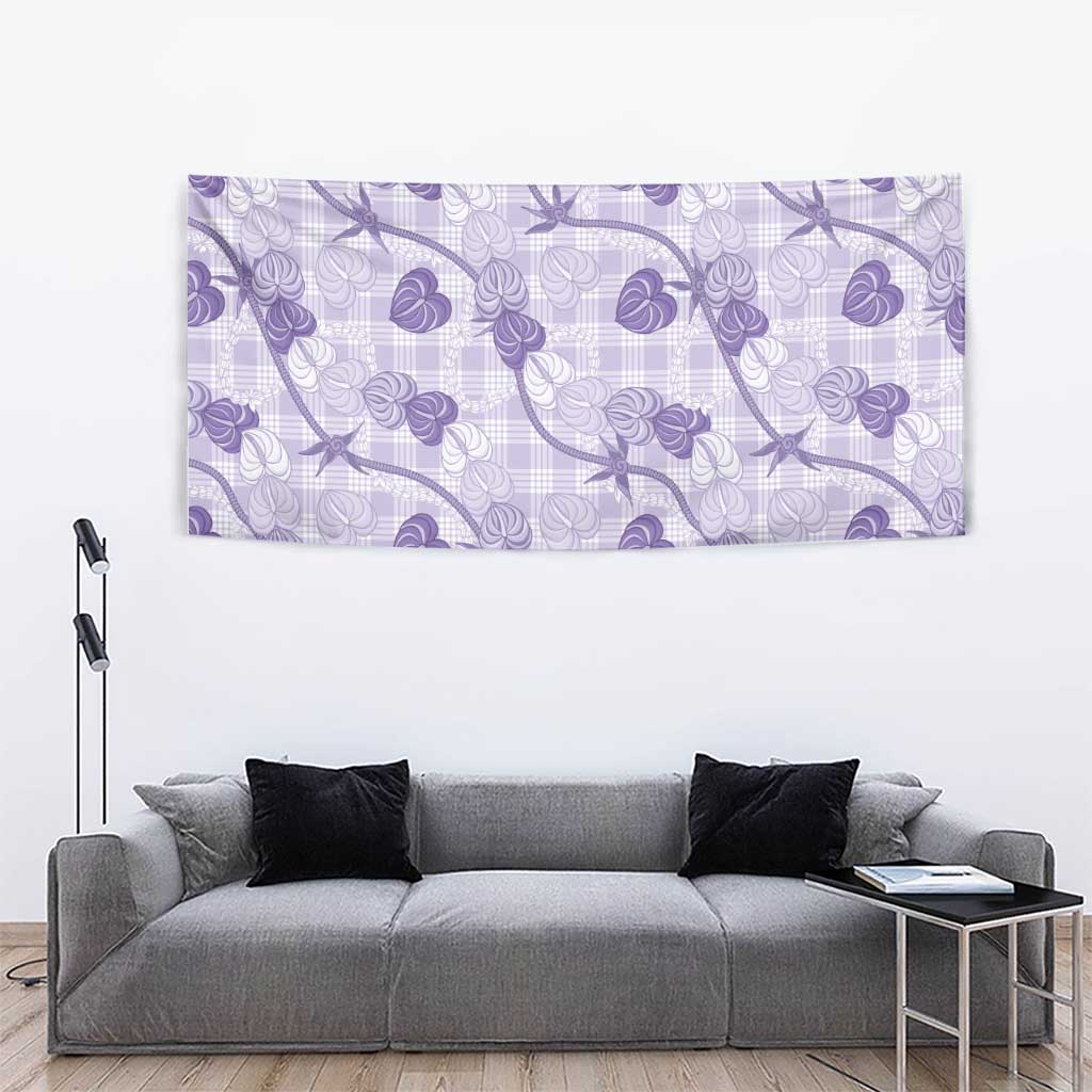 Anthurium Pikake Ti Leaf Palaka Tapestry Purple Version LT01 - Polynesian Pride