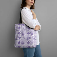 Anthurium Pikake Ti Leaf Palaka Tote Bag Purple Version LT01 - Polynesian Pride