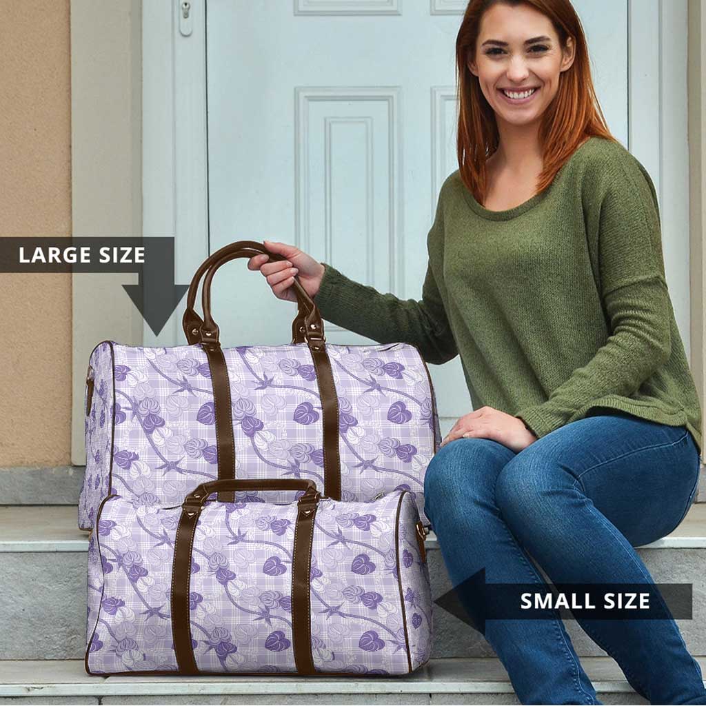 Anthurium Pikake Ti Leaf Palaka Travel Bag Purple Version LT01 - Polynesian Pride