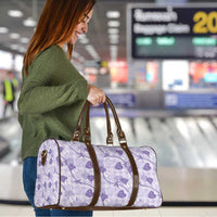 Anthurium Pikake Ti Leaf Palaka Travel Bag Purple Version LT01 - Polynesian Pride